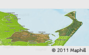 Satellite Panoramic Map of Hervey Bay, physical outside