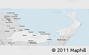 Silver Style Panoramic Map of Hervey Bay