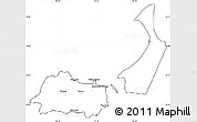 Blank Simple Map of Hervey Bay, cropped outside