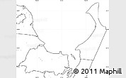 Blank Simple Map of Hervey Bay, no labels