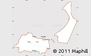 Classic Style Simple Map of Hervey Bay, cropped outside