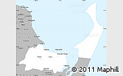 Gray Simple Map of Hervey Bay