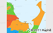 Political Simple Map of Hervey Bay