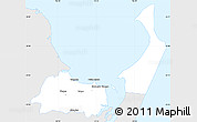 Silver Style Simple Map of Hervey Bay, single color outside