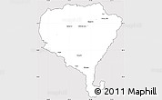 Silver Style Simple Map of Inglewood, cropped outside