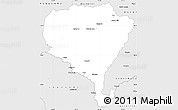 Silver Style Simple Map of Inglewood