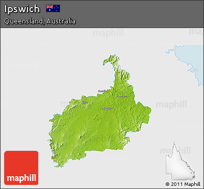 Physical 3D Map of Ipswich, single color outside
