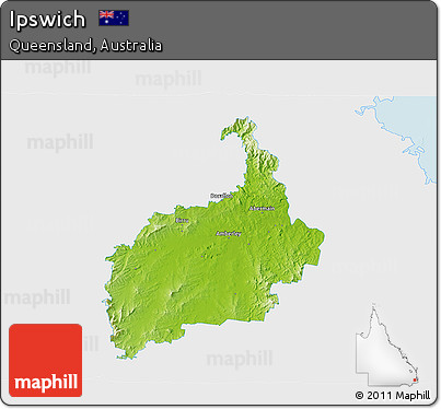 Physical 3D Map of Ipswich, single color outside