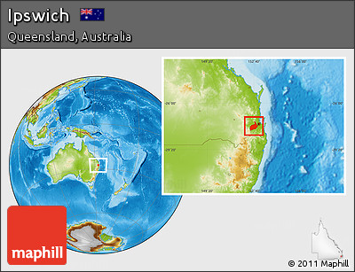 Physical Location Map of Ipswich