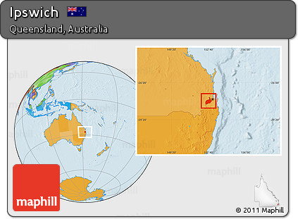 Political Location Map of Ipswich