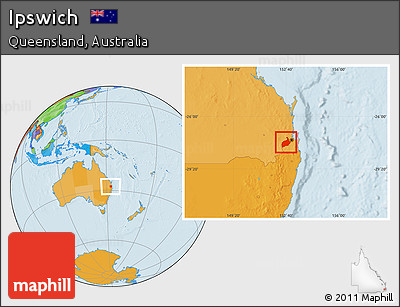 Political Location Map of Ipswich