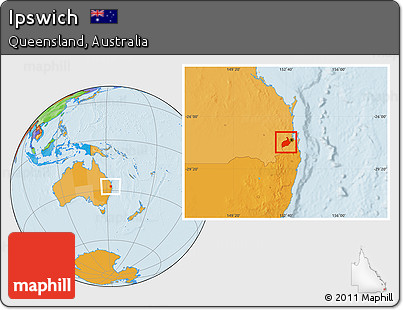 Political Location Map of Ipswich