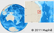 Shaded Relief Location Map of Ipswich