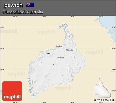 Classic Style Map of Ipswich, single color outside