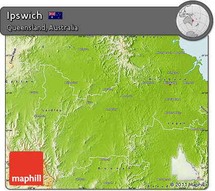 Physical Map of Ipswich