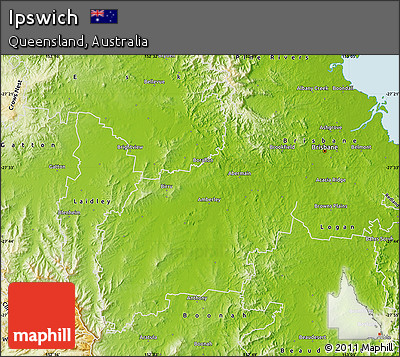 Physical Map of Ipswich