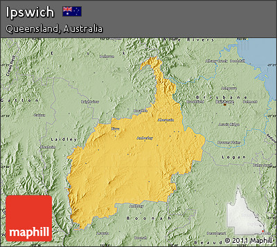 Savanna Style Map of Ipswich