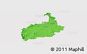 Political Panoramic Map of Ipswich, cropped outside