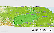 Political Panoramic Map of Ipswich, physical outside