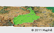 Political Panoramic Map of Ipswich, satellite outside