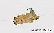 Satellite Panoramic Map of Ipswich, cropped outside