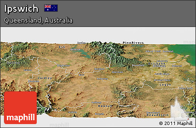 Satellite Panoramic Map of Ipswich