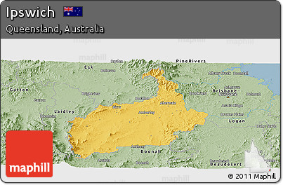 Savanna Style Panoramic Map of Ipswich