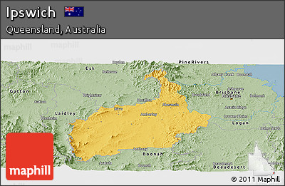 Savanna Style Panoramic Map of Ipswich