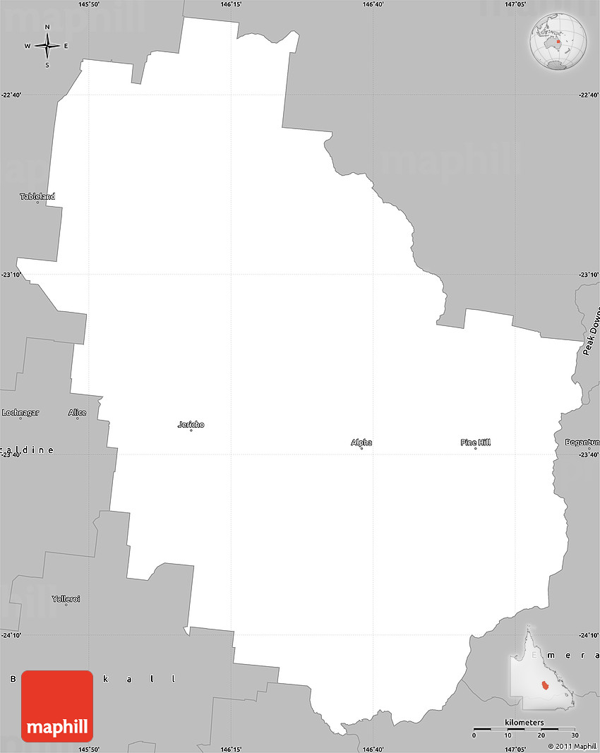 Gray Simple Map of Jericho