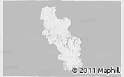 Gray 3D Map of Kilcoy, single color outside