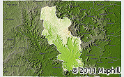 Physical 3D Map of Kilcoy, darken