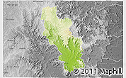 Physical 3D Map of Kilcoy, desaturated