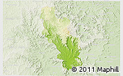 Physical 3D Map of Kilcoy, lighten