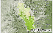 Physical 3D Map of Kilcoy, semi-desaturated