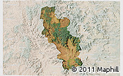 Satellite 3D Map of Kilcoy, lighten