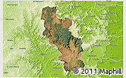 Satellite 3D Map of Kilcoy, physical outside