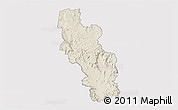 Shaded Relief 3D Map of Kilcoy, cropped outside