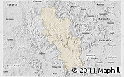 Shaded Relief 3D Map of Kilcoy, desaturated