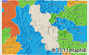 Shaded Relief 3D Map of Kilcoy, political outside