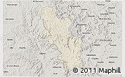 Shaded Relief 3D Map of Kilcoy, semi-desaturated