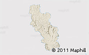 Shaded Relief 3D Map of Kilcoy, single color outside
