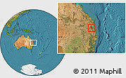 Satellite Location Map of Kilcoy