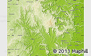 Physical Map of Kilcoy