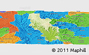 Physical Panoramic Map of Kilcoy, political outside