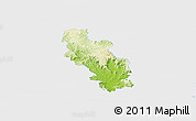 Physical Panoramic Map of Kilcoy, single color outside