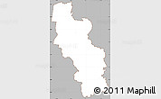 Gray Simple Map of Kilcoy, cropped outside