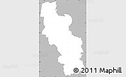 Gray Simple Map of Kilcoy, single color outside