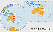 Political Location Map of Mackay, within the entire country