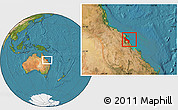 Satellite Location Map of Mackay