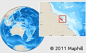 Shaded Relief Location Map of Mackay